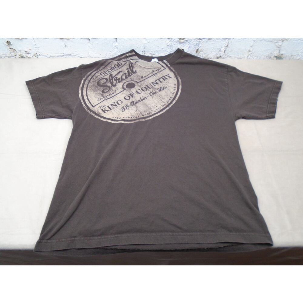 Goerge Strait 2012 King Of Country Graphic Tour Concert T Shirt Brown Size XL
